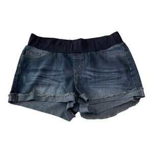 Planet Motherhood Maternity Denim Jeans Size XL Cuffed Stretch Denim Jean Shorts